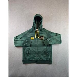 Canterbury South Africa Rugby Hoodie Mens XL Green Springboks Full Zip Stripe